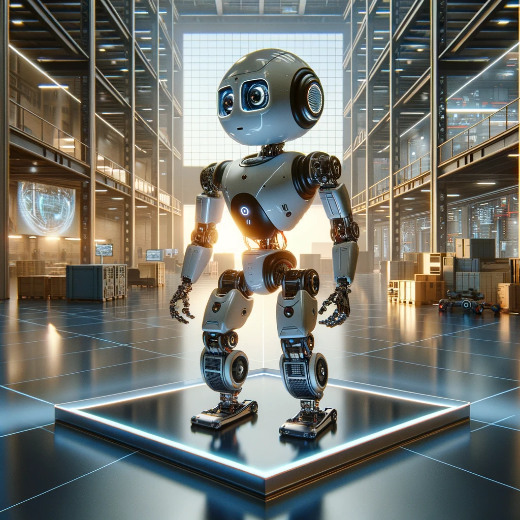 DALL·E 2024-02-10 23.01.51 - Create an image of the MiniGrok robot as a compact, sophisticated humanoid robot, rendered in 4k resolution within