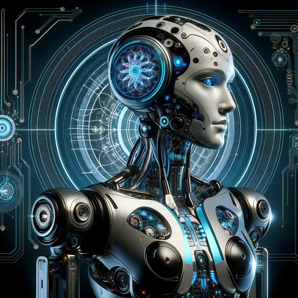 DALL·E 2024-02-17 10.00.17 - Design a 4K image of a high-tech, humanoid robot named Neurolink Fusion. This advanced robot represents the